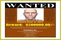 Fake name on a wanted poster